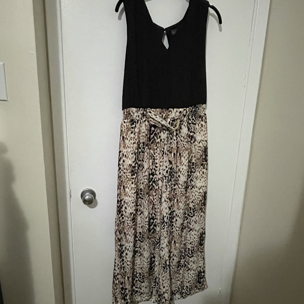 Luxology Crossover Animal Print Jumpsuit Size 16